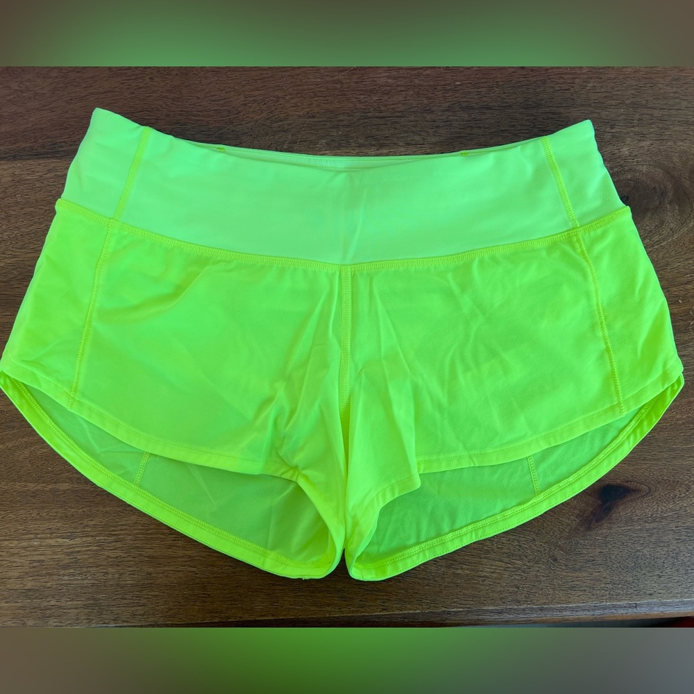 Lululemon on Speed Up Low Rise 2.5” Short-NEON YELLOW